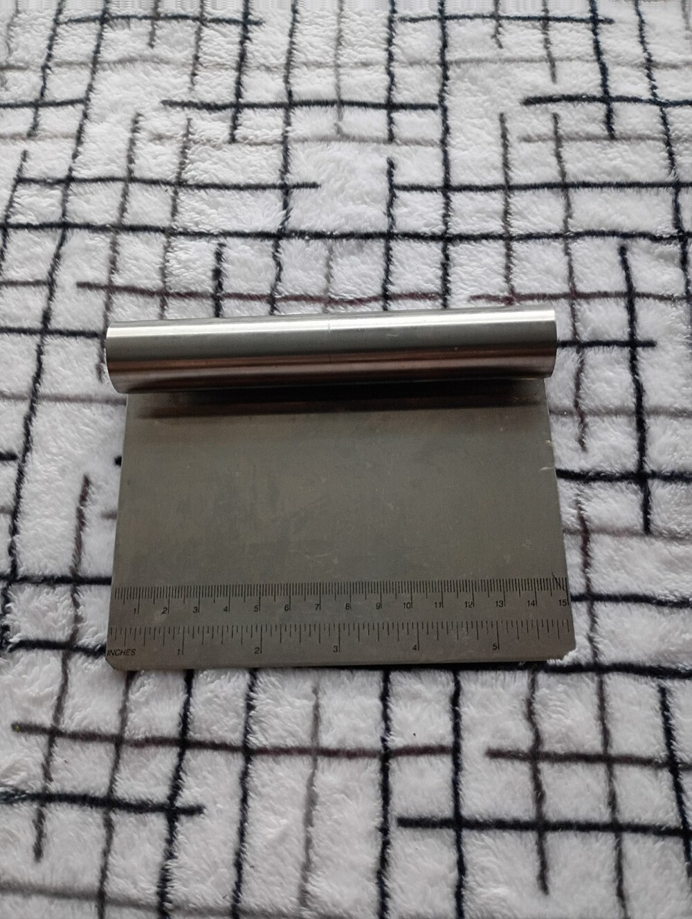 Stainless Steel Dough Scraper with Ruler Edge HAS WEAR AND TEAR